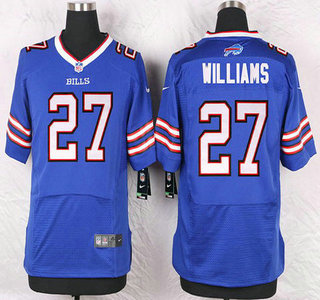 Men's Buffalo Bills #27 Duke Williams Royal Blue Team Color NFL Nike Elite Jersey