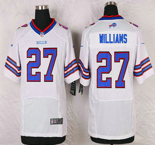 Men's Buffalo Bills #27 Duke Williams White Road NFL Nike Elite Jersey