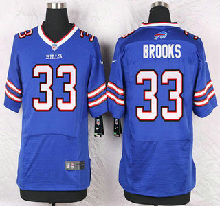 Men's Buffalo Bills #33 Ron Brooks Royal Blue Team Color NFL Nike Elite Jersey