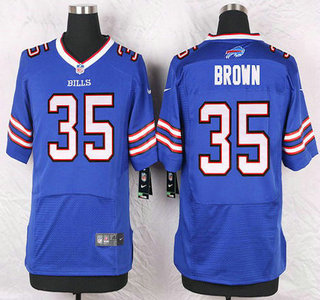 Men's Buffalo Bills #35 Bryce Brown Royal Blue Team Color NFL Nike Elite Jersey