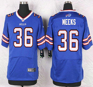 Men's Buffalo Bills #36 Jonathan Meeks Royal Blue Team Color NFL Nike Elite Jersey