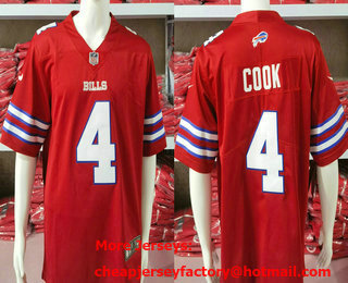 Men's Buffalo Bills #4 James Cook Limited Red Vapor Jersey