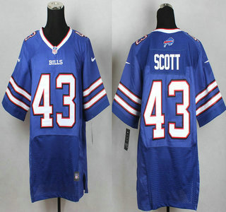 Men's Buffalo Bills #43 Bryan Scott Nike Light Blue Elite Jersey