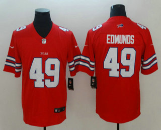 Men's Buffalo Bills #49 Tremaine Edmunds Red 2018 Color Rush Stitched NFL Nike Limited Jersey