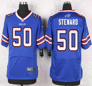 Men's Buffalo Bills #50 Tony Steward Royal Blue Team Color NFL Nike Elite Jersey