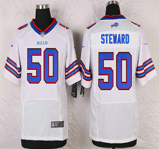 Men's Buffalo Bills #50 Tony Steward White Road NFL Nike Elite Jersey