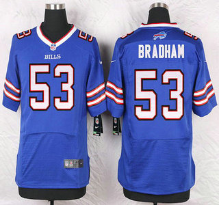 Men's Buffalo Bills #53 Nigel Bradham Royal Blue Team Color NFL Nike Elite Jersey