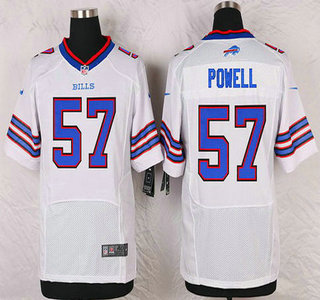 Men's Buffalo Bills #57 Ty Powell White Road NFL Nike Elite Jersey