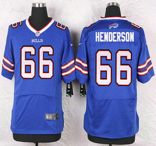 Men's Buffalo Bills #66 Seantrel Henderson Royal Blue Team Color NFL Nike Elite Jersey