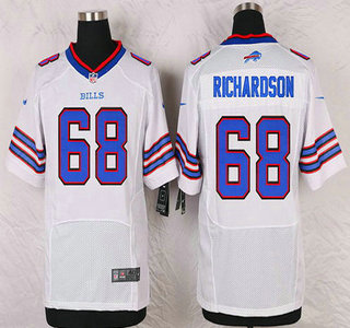 Men's Buffalo Bills #68 Cyril Richardson White Road NFL Nike Elite Jersey