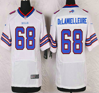 Men's Buffalo Bills #68 Joe DeLamielleure White Retired Player NFL Nike Elite Jersey