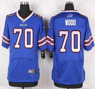 Men's Buffalo Bills #70 Eric Wood Royal Blue Team Color NFL Nike Elite Jersey