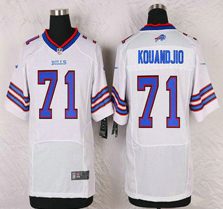 Men's Buffalo Bills #71 Cyrus Kouandjio White Road NFL Nike Elite Jersey