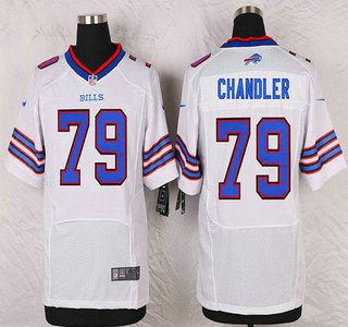 Men's Buffalo Bills #79 Tyson Chandler White Road NFL Nike Elite Jersey