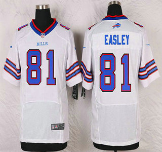 Men's Buffalo Bills #81 Marcus Easley White Road NFL Nike Elite Jersey