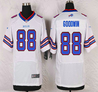 Men's Buffalo Bills #88 Marquise Goodwin White Road NFL Nike Elite Jersey