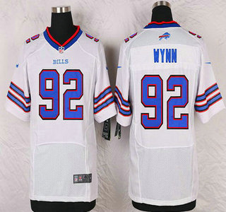 Men's Buffalo Bills #92 Jarius Wynn White Road NFL Nike Elite Jersey