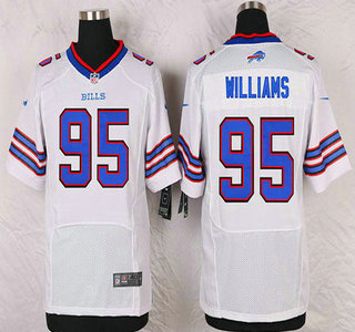 Men's Buffalo Bills #95 Kyle Williams White Road NFL Nike Elite Jersey