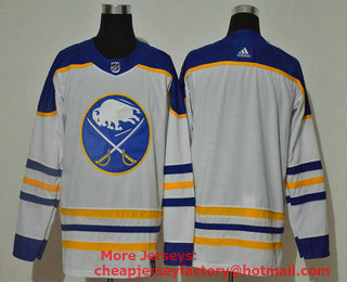 Men's Buffalo Sabres Blank White Adidas 2020-21 Alternate Authentic Player NHL Jersey