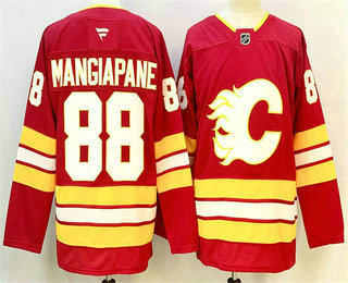 Men's Calgary Flames #88 Andrew Mangiapane Red Authentic Jersey