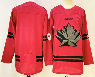 Men's Canada Hockey Blank Red Stitched Jersey