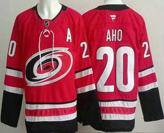 Men's Carolina Hurricanes #20 Sebastian Aho Red Authentic Jersey