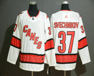 Men's Carolina Hurricanes #37 Andrei Svechnikov White NEW 2019 Adidas Stitched NHL Jersey