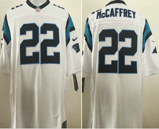 Men's Carolina Panthers #22 Christian McCaffrey White Road Stitched NFL Nike Elite Jersey