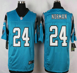 Men's Carolina Panthers #24 Josh Norman Light Blue Alternate NFL Nike Elite Jersey