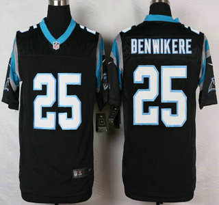 Men's Carolina Panthers #25 Bene Benwikere Black Team Color NFL Nike Elite Jersey