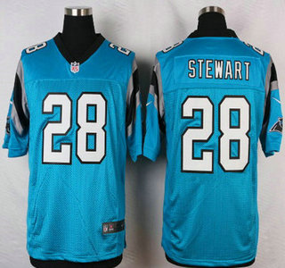 Men's Carolina Panthers #28 Jonathan Stewart Light Blue Alternate NFL Nike Elite Jersey