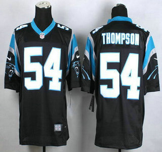 Men's Carolina Panthers #54 Shaq Thompson Black Team Color NFL Nike Elite Jersey