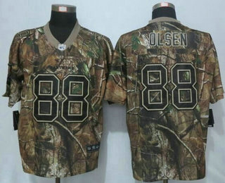 Men's Carolina Panthers #88 Greg Olsen Camo Realtree Nike Elite Jersey