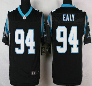 Men's Carolina Panthers #94 Kony Ealy Black Team Color NFL Nike Elite Jersey