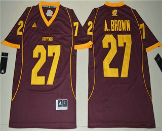 Men's Central Michigan Chippewas #27 Antonio Brown College Football Jersey - Maroon