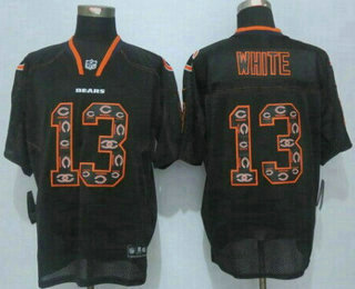 Men's Chicago Bears #13 Kevin White Lights Out Black Ornamented NFL Nike Elite Jersey