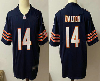 Men's Chicago Bears #14 Andy Dalton Navy Blue 2021 Vapor Untouchable Stitched NFL Nike Limited Jersey