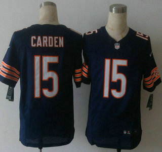 Men's Chicago Bears #15 Shane Carden Nike Blue Elite Jersey