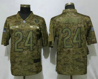 Men's Chicago Bears #24 Jordan Howard 2018 Camo Salute to Service Stitched NFL Nike Limited Jersey