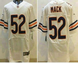 Men's Chicago Bears #52 Khalil Mack White Stitched NFL Nike Elite Jersey