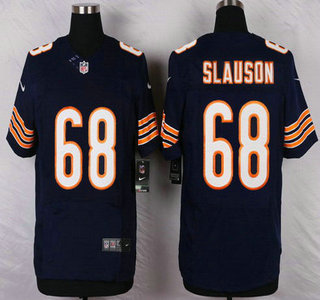 Men's Chicago Bears #68 Matt Slauson Navy Blue Team Color NFL Nike Elite Jersey