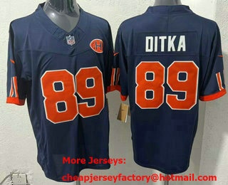 Men's Chicago Bears #89 Mike Ditka Navy 2026 FUSE Rivalries Collection Limited Stitched Jersey