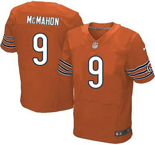 Men's Chicago Bears #9 Jim McMahon Orange Retired Player NFL Nike Elite Jersey