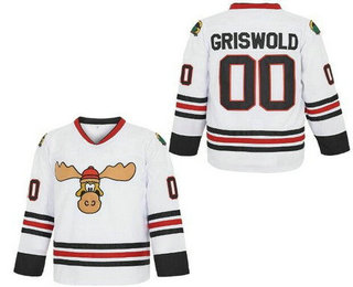 Men's Chicago Blackhawks #00 Clark Griswold White Deer Head Hockey Jersey