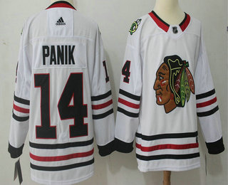 Men's Chicago Blackhawks #14 Richard Panik White 2017-2018 Hockey Stitched NHL Jersey
