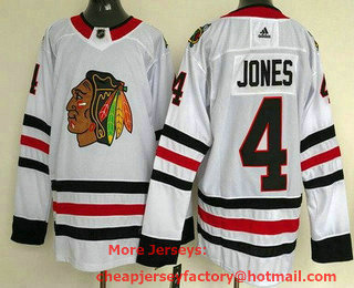 Men's Chicago Blackhawks #4 Seth Jones Stitched NHL Jersey