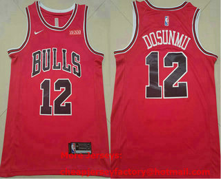 Men's Chicago Bulls #12 Ayo Dosunmu Red 2021 Nike Swingman Stitched Jersey With Sponsor Logo