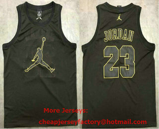 Men's Chicago Bulls #23 Michael Jordan Black 2021 Big Logo AU Stitched NBA Fashion Jersey