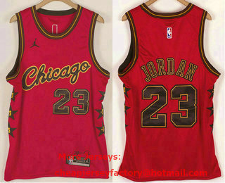 Men's Chicago Bulls #23 Michael Jordan Red Brand Jordan Champions Commemorate Swingman Stitched Jersey