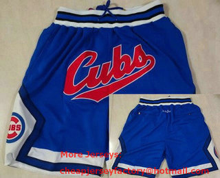 Men's Chicago Cubs Blank Blue Just Don Shorts